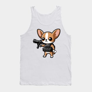 Tactical chihuahua Tank Top